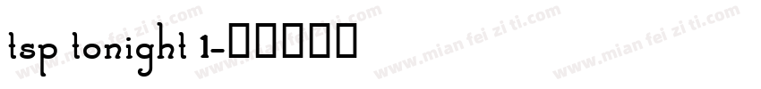 tsp tonight 1字体转换
